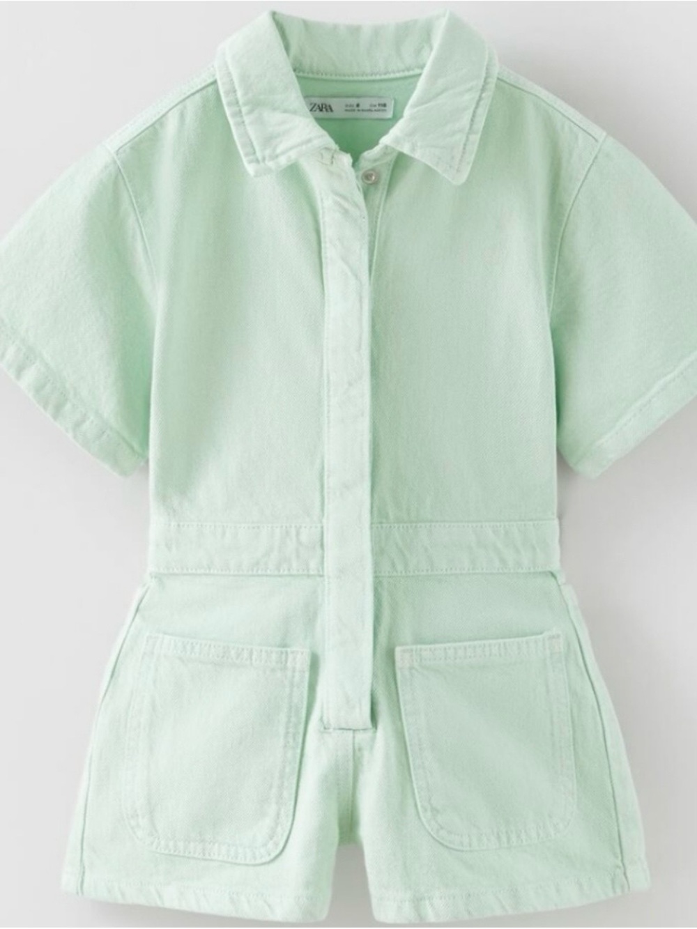 NWT- ZARA  Short Sleeve Utility Romper Zara Girl’s Size 8
